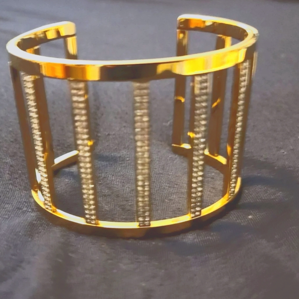 Michael Kors Rhinestone Cuff Bracelet Pristine Co… - image 1